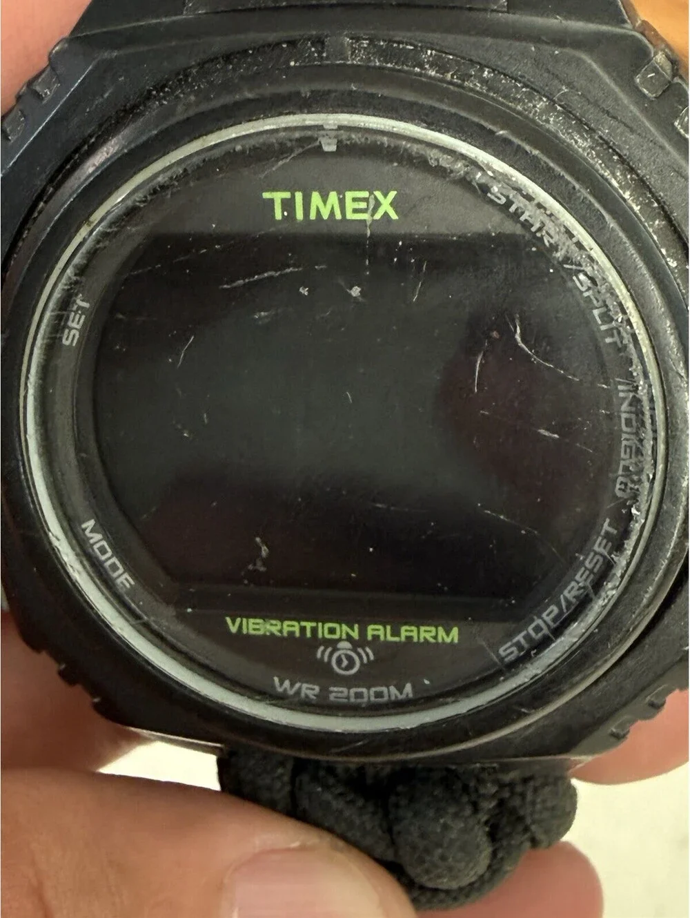 Timex Vibration Alarm Wr200m, Untested , Looks Ok